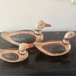 Wooden Duck Decoy Figurines